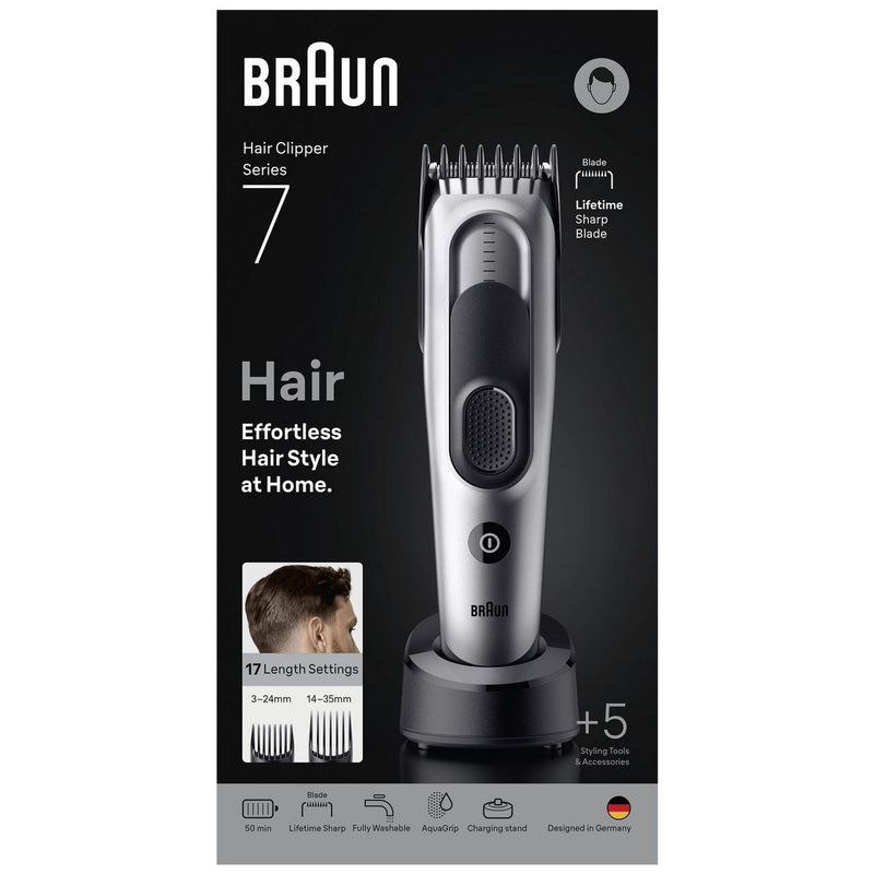 Braun HC 7590 Series 7 hair clipper with combs (British brand)