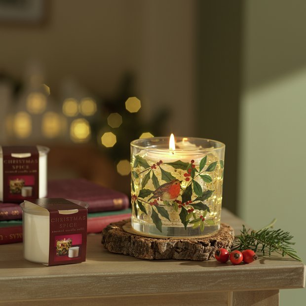 Argos Home Christmas Spice gel candle gift set medium, imported from the UK