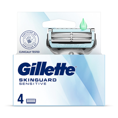 Holland & Barrett Gillette SkinGuard Sensitive Razor Blade Refills for Men, 4 Blades- Buy online at McGrocer