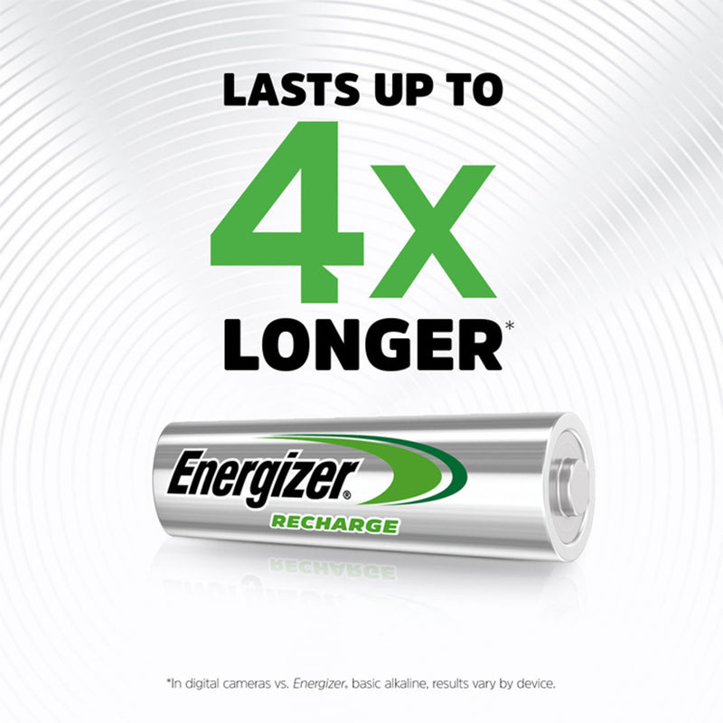 Energizer Accu Recharge Power Plus rechargeable AA batteries 4 pack - British product