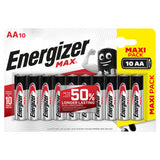 Energizer Max Alkaline AA batteries 10-pack, UK version