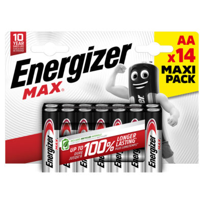 Energizer Max AA batteries 14 pack, UK version