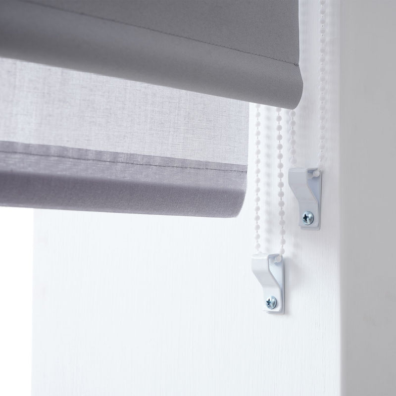 Little Black Book Blackout Double Grey Roller Blind - 130cm