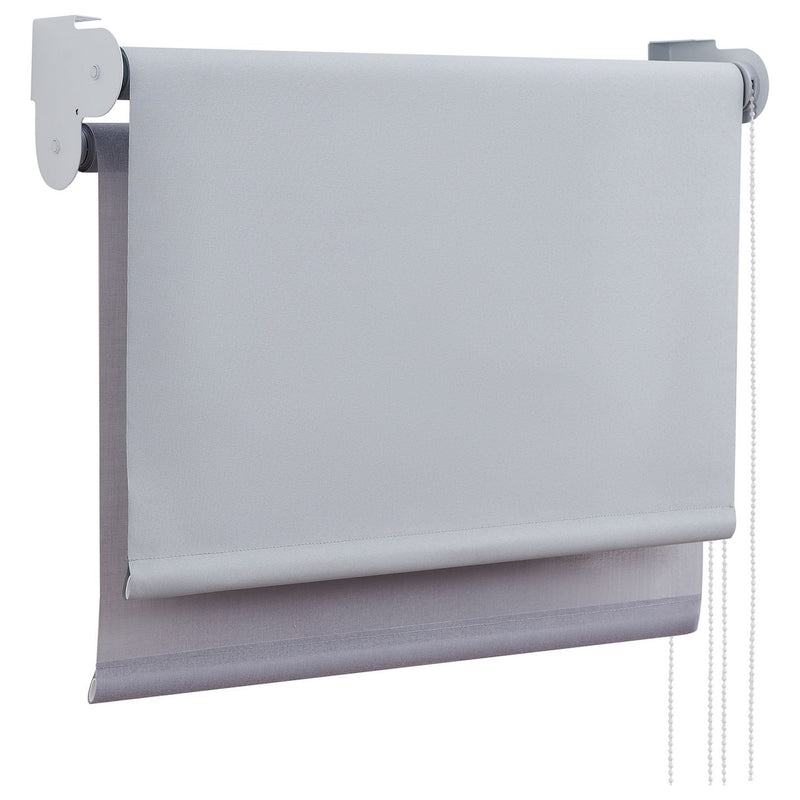 Little Black Book Blackout Double Grey Roller Blind - 130cm
