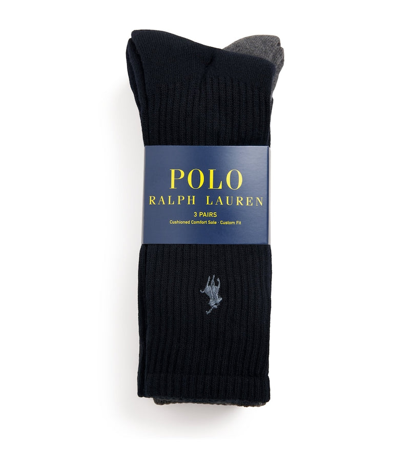 Polo Ralph Lauren cotton sport socks pack of 3 (British brand)