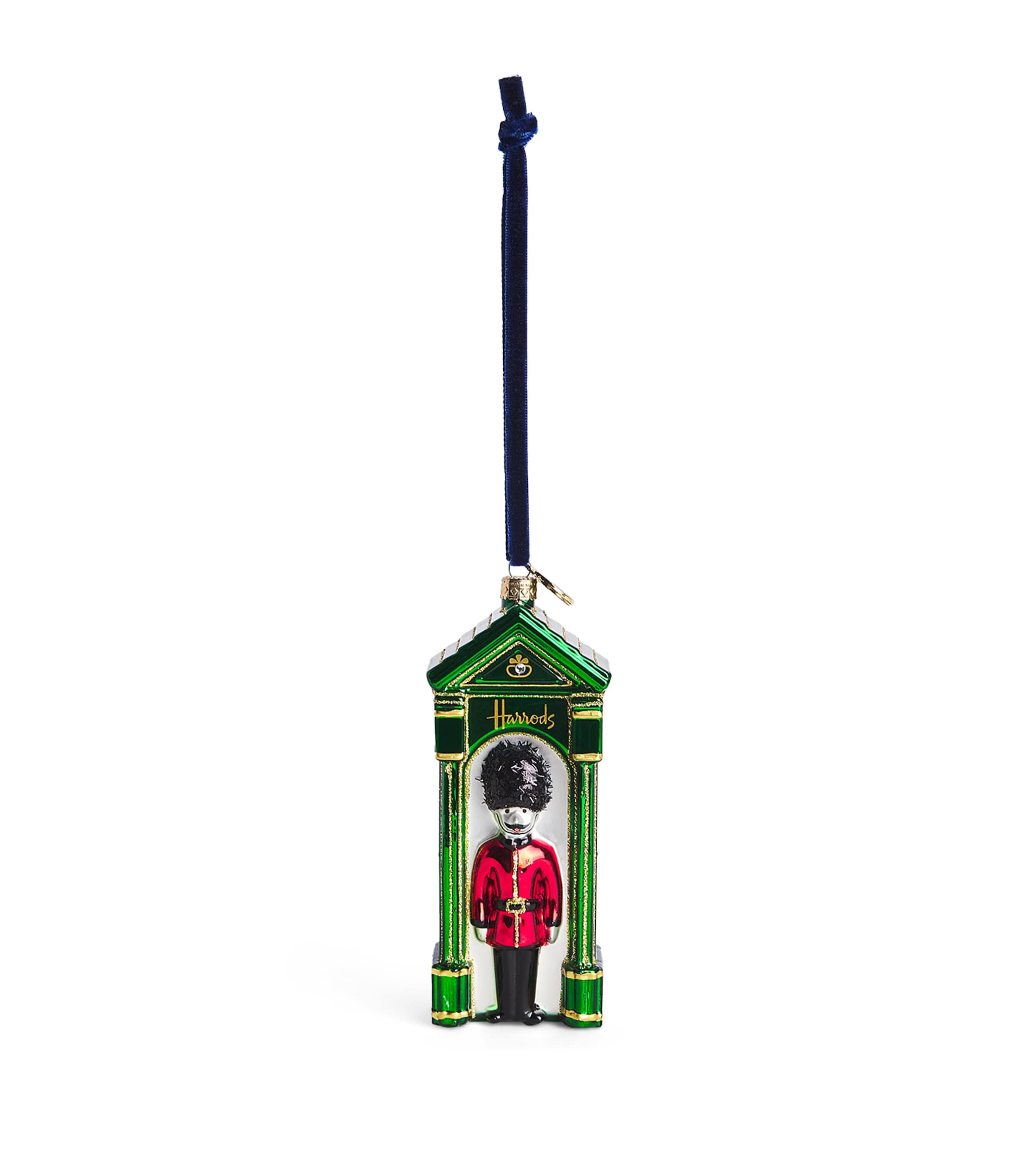 Harrods glitter Guardsman ornament box - British product