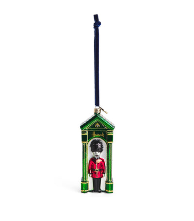 Harrods Harrods Glitter Guardsman Glass Christmas Tree Ornament- Buy online at McGrocer