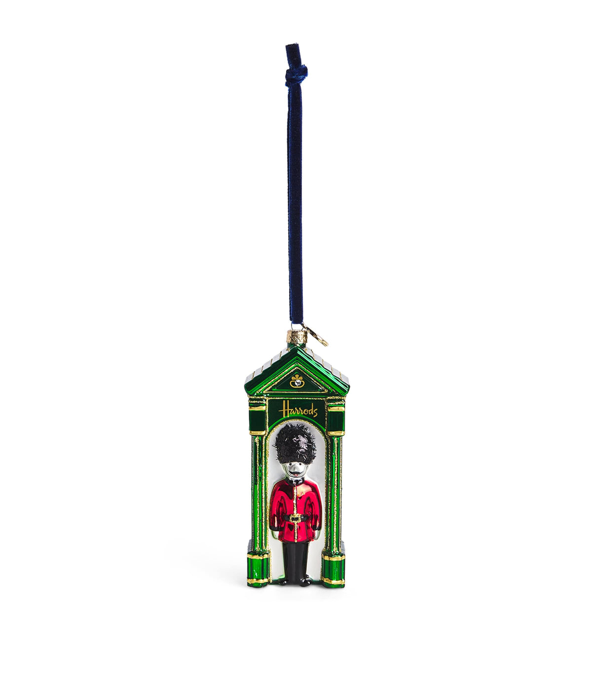Harrods glitter Guardsman ornament box - British product
