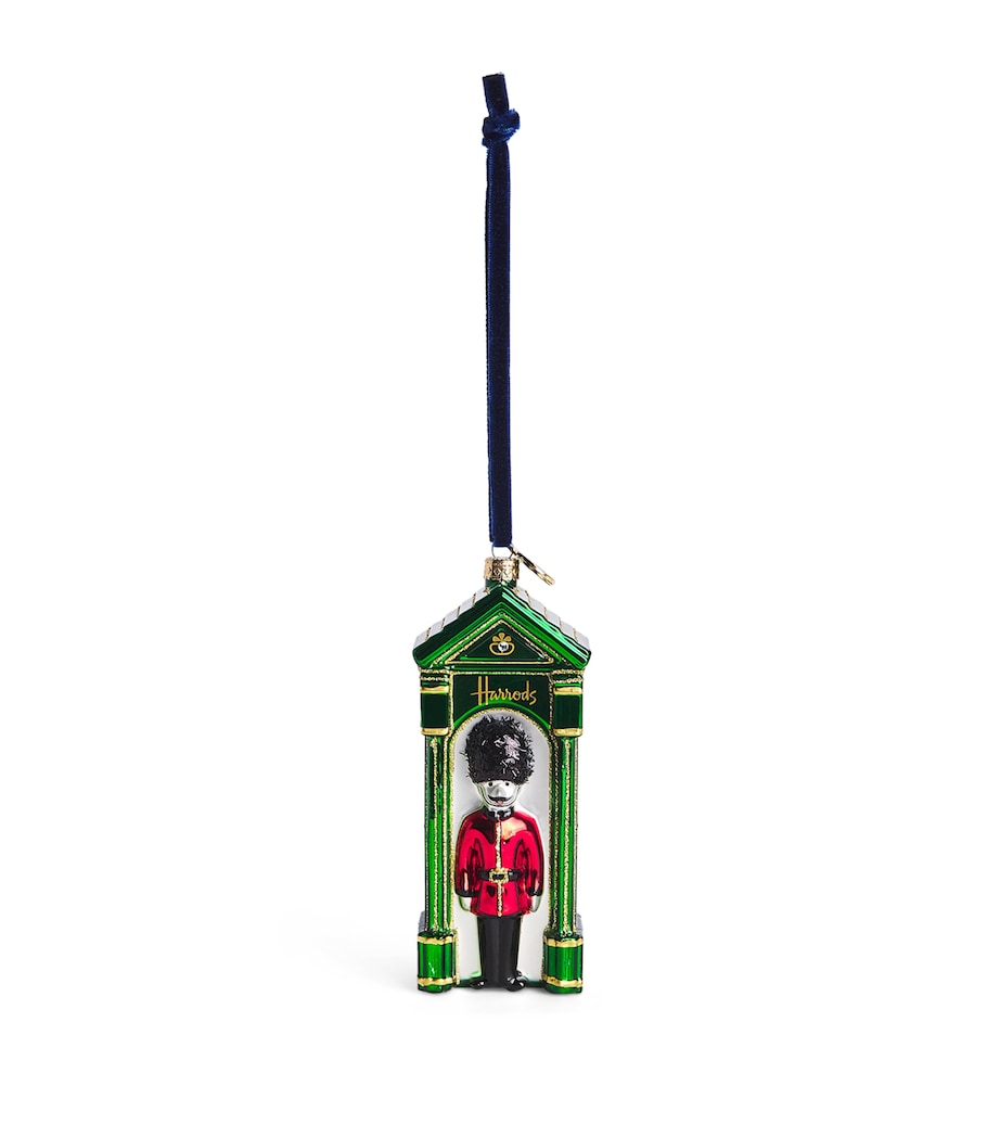 Harrods glitter Guardsman ornament box - British product