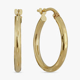 Revere 9ct Yellow Gold Textured Hoop Earrings