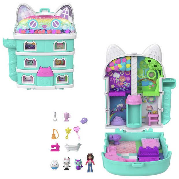 Polly Pocket Gabby's Dollhouse micro dolls compact playset - British product