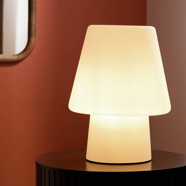 Habitat table lamp Flore Glass XL white, UK version