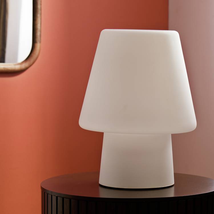 Habitat table lamp Flore Glass XL white, UK version
