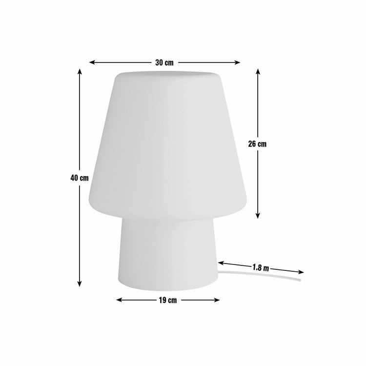 Habitat table lamp Flore Glass XL white, UK version