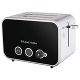 Russell Hobbs Luna 2 slice toaster black silver, imported from the UK