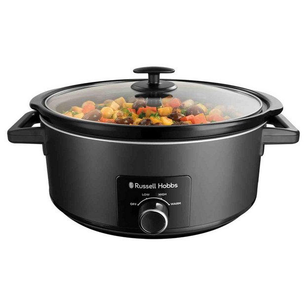Russell Hobbs slow cooker matte black 7L, imported from the UK