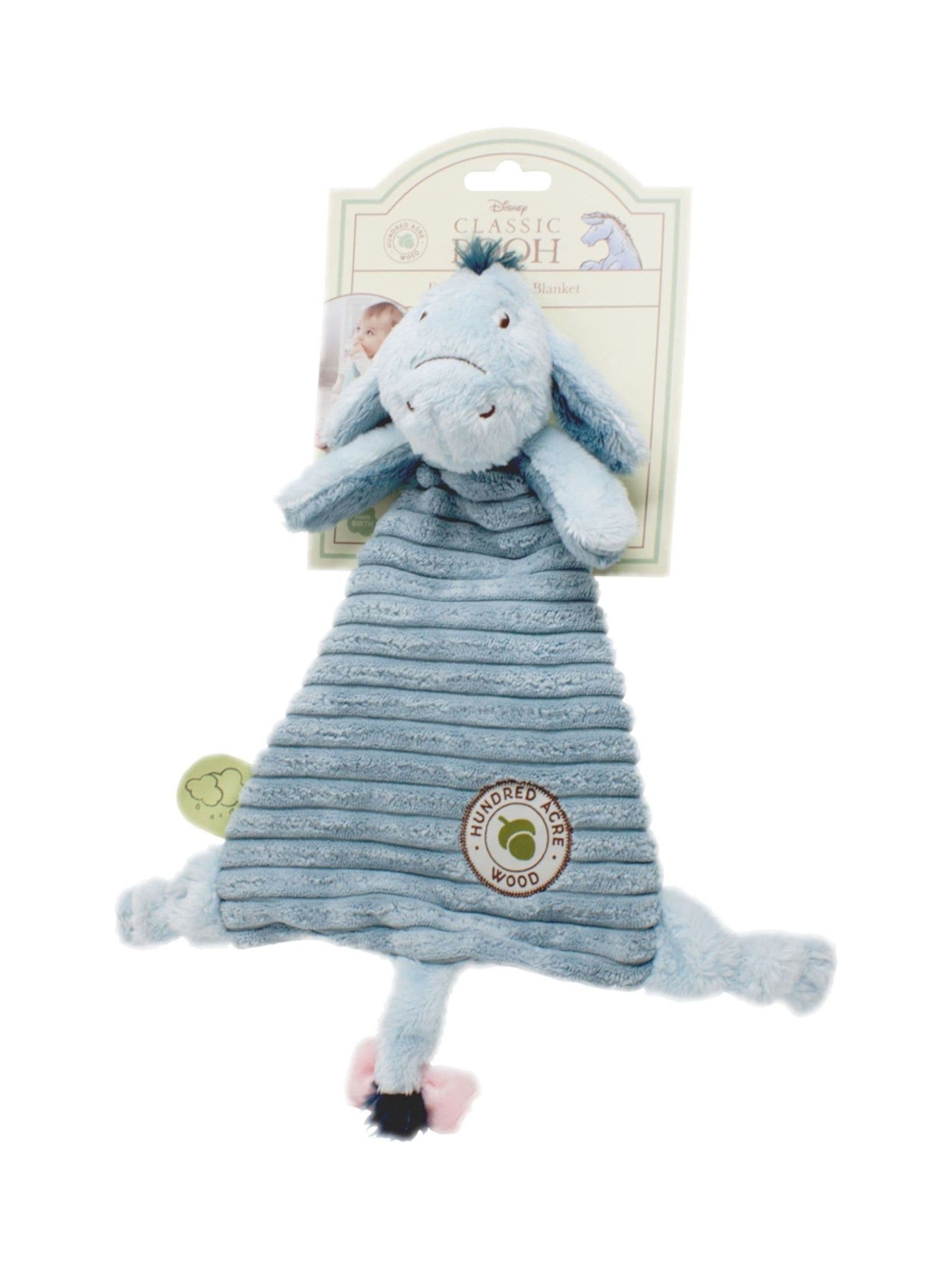 Rainbow Designs Eeyore comfort blanket and ring rattle set, imported from the UK