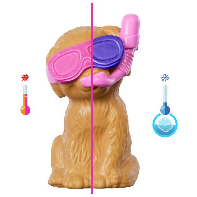 Barbie Puppy Pool Party playset with doll and pets (British brand)