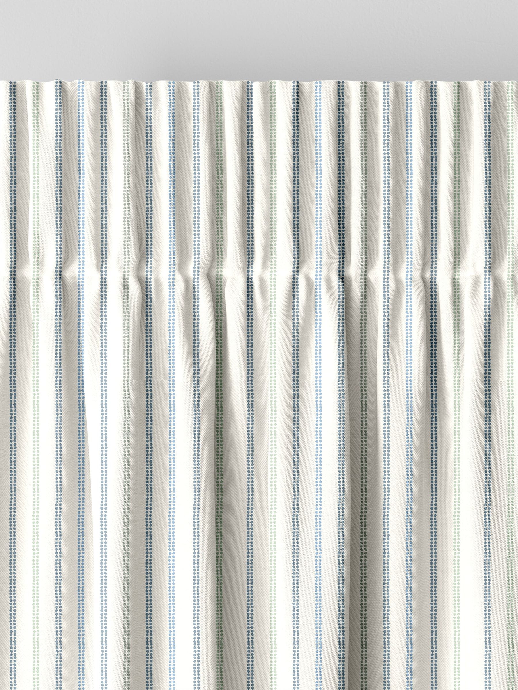 Laura Ashley Vorhänge Blue Candy Stripe - Britisches Produkt