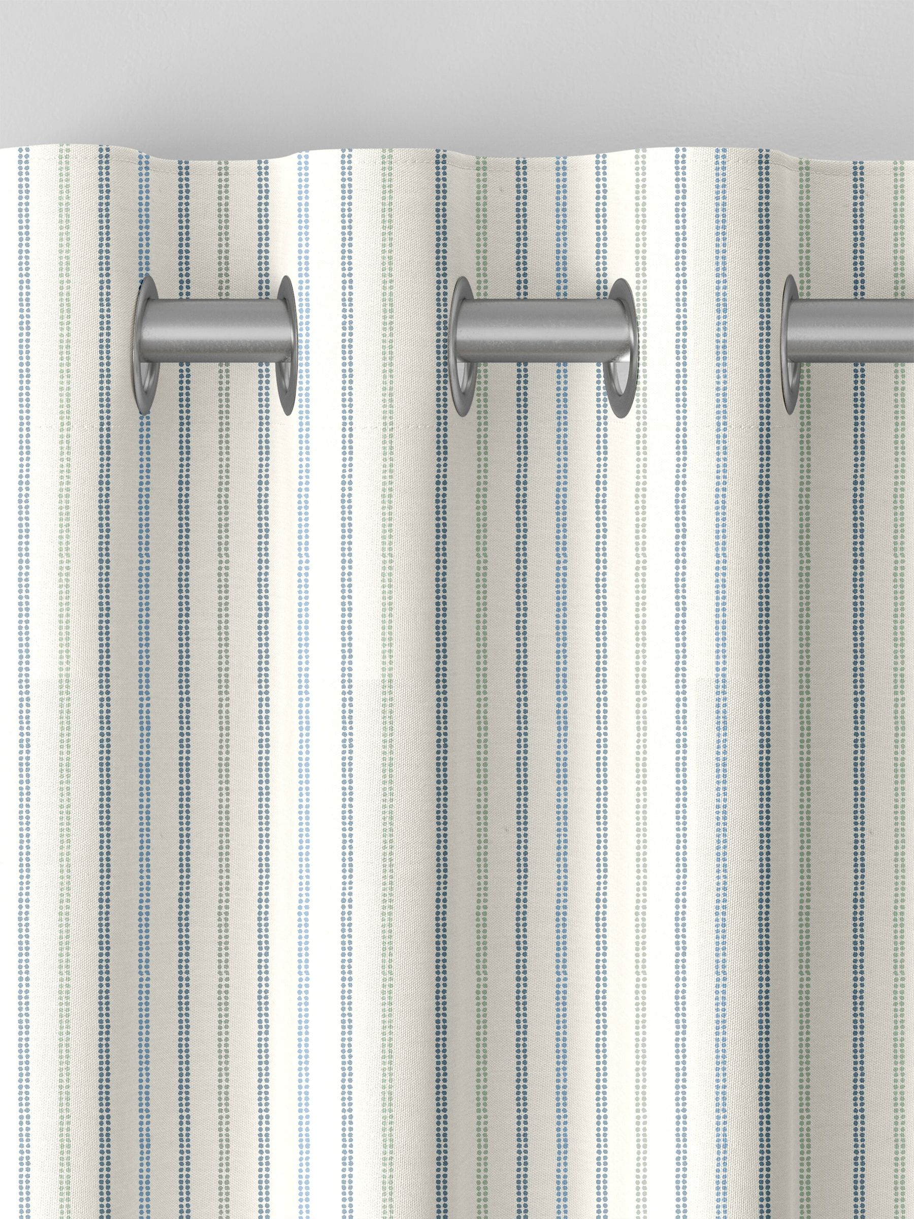 Laura Ashley Vorhänge Blue Candy Stripe - Britisches Produkt