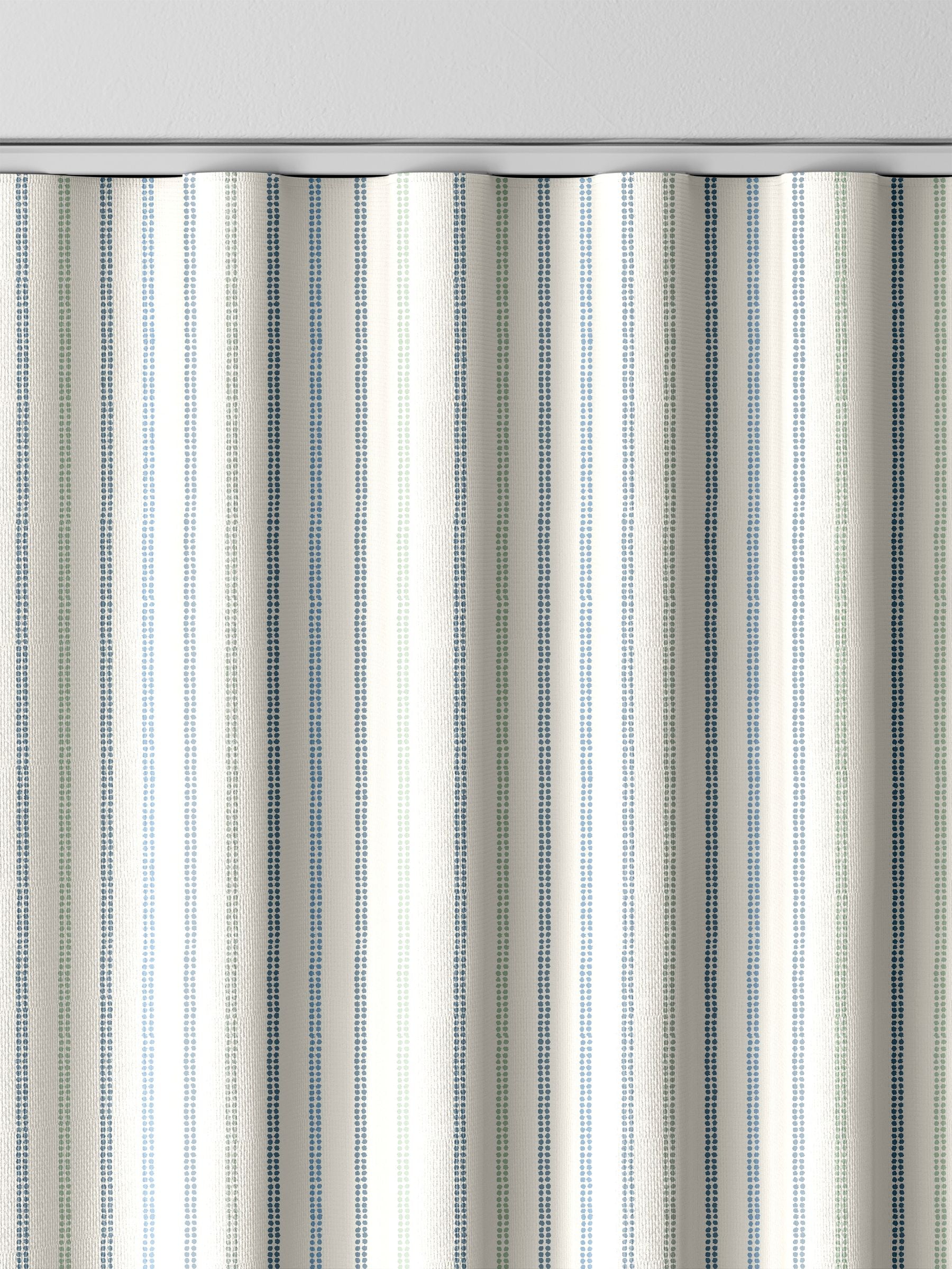 Laura Ashley Vorhänge Blue Candy Stripe - Britisches Produkt