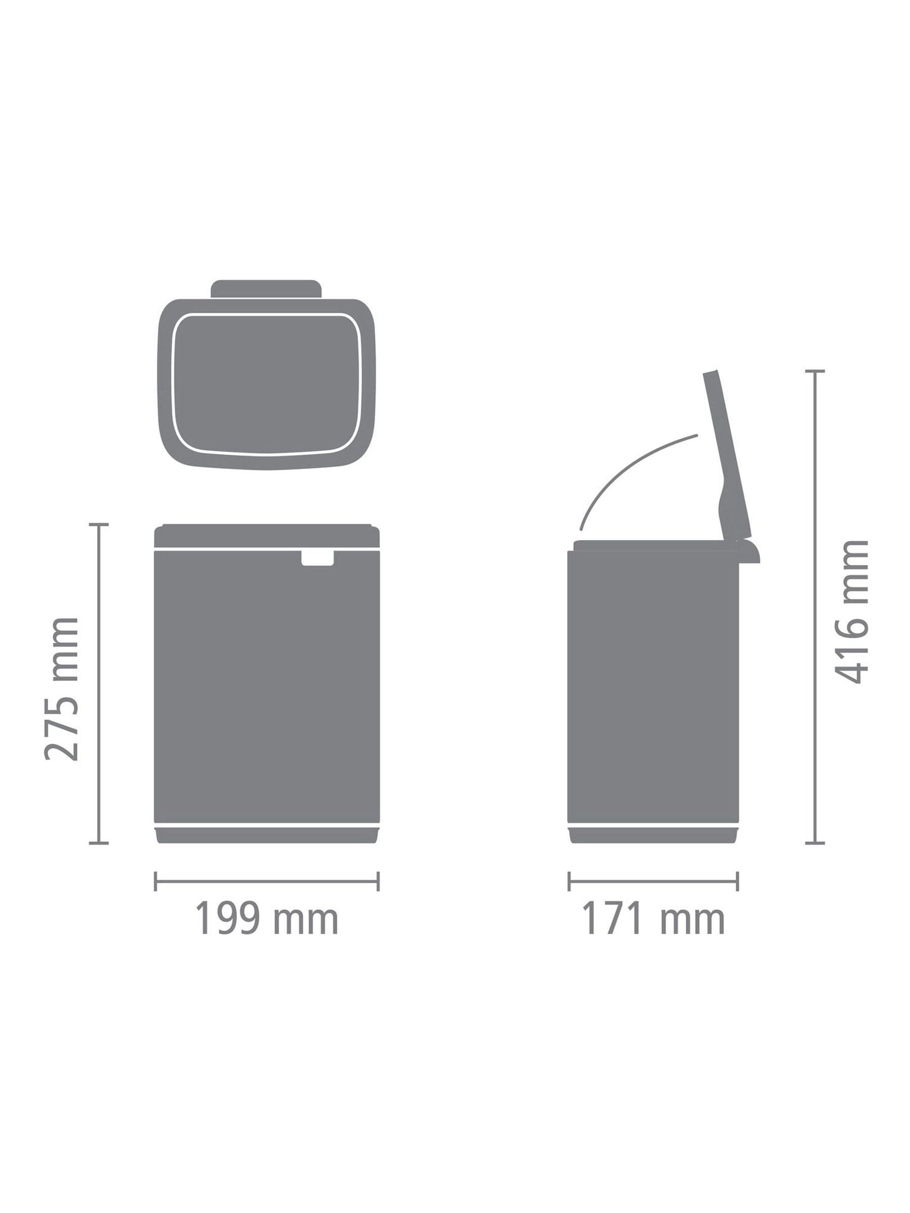 Brabantia white Bo waste bin 4L - British product