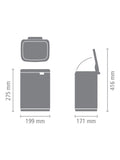 Brabantia white Bo waste bin 4L - British product