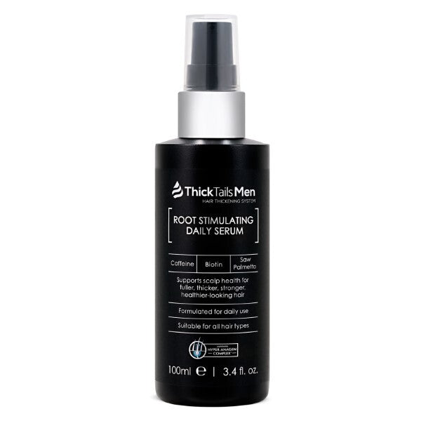 ThickTails men's root stimulating leave-in serum, imported from the UK