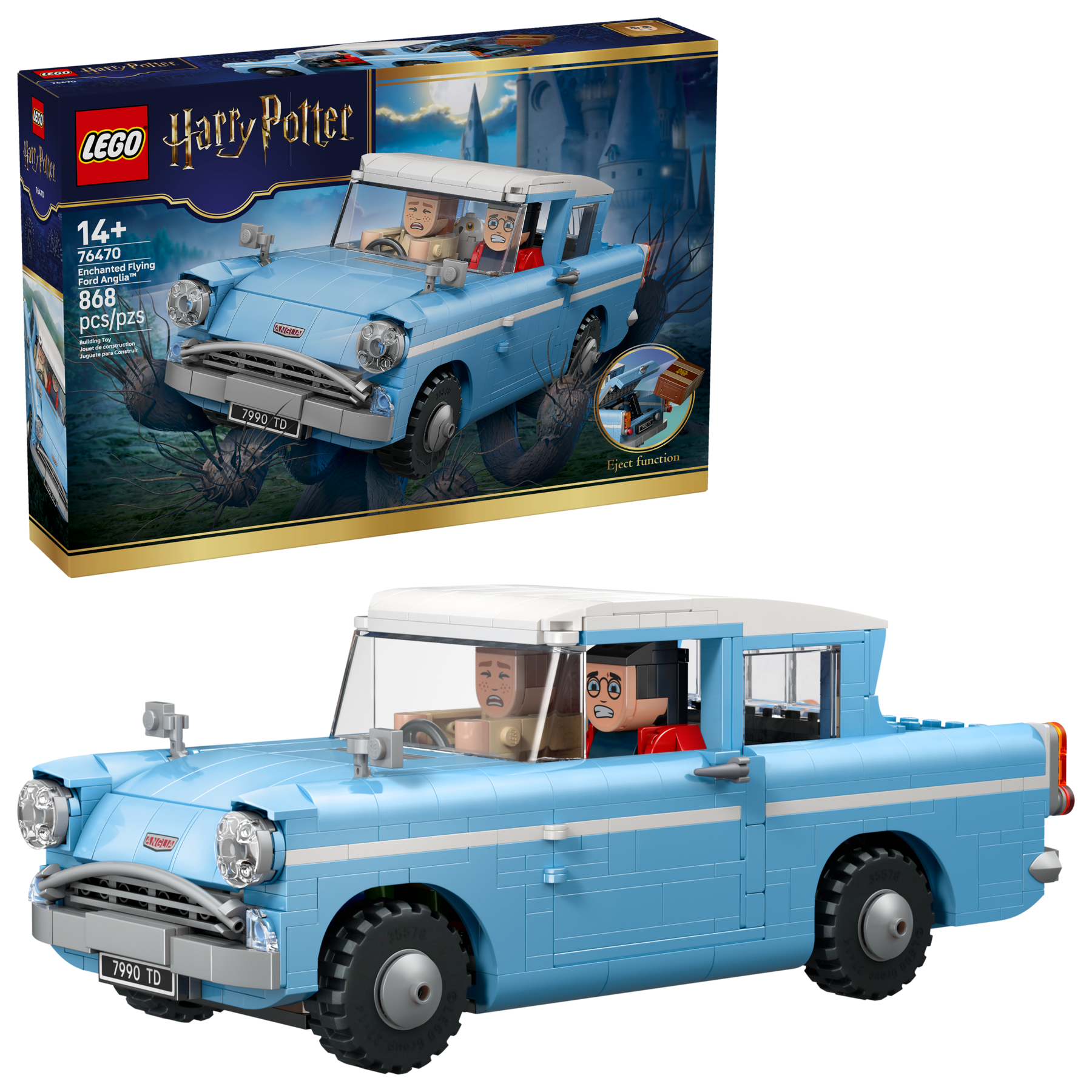 LEGO building set Enchanted Flying Ford Anglia 868 pieces, imported from the UK