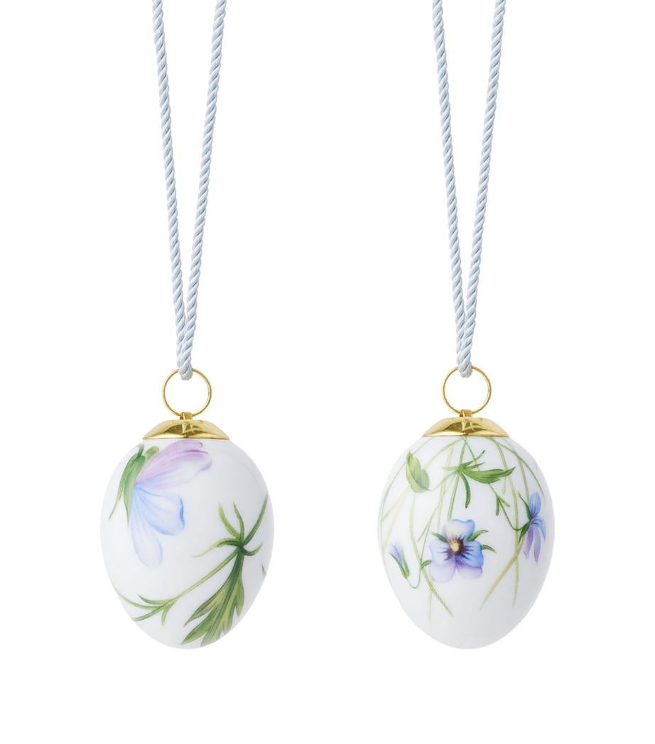 Royal Copenhagen porcelain heartsease eggs 5cm, imported from the UK