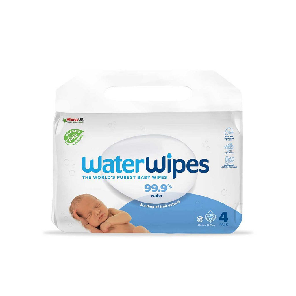 WaterWipes Original Plastic Free Baby Wipes 4pk (240 wipes)