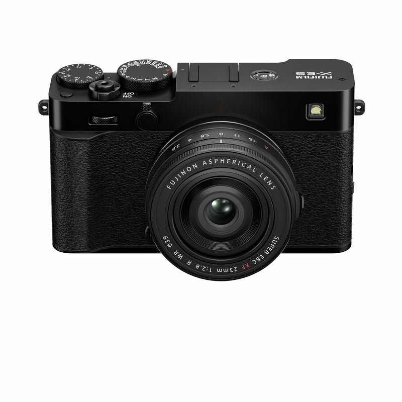 Fujifilm X-E5 mirrorless camera with XF23mm lens, black, UK version