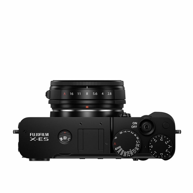 Fujifilm X-E5 mirrorless camera with XF23mm lens, black, UK version
