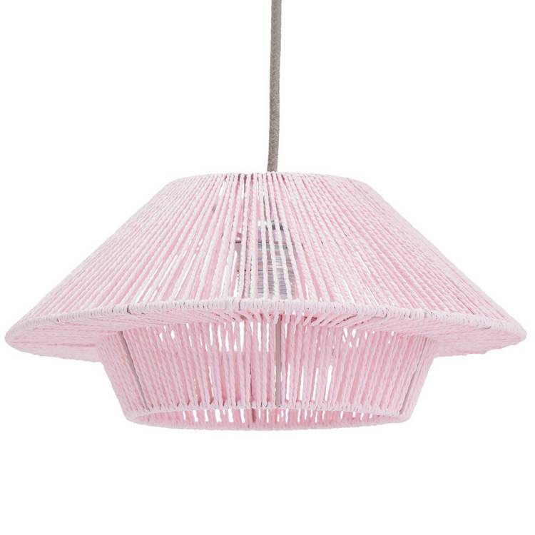 Argos Home paper rope pink lampshade 35cm, imported from the UK