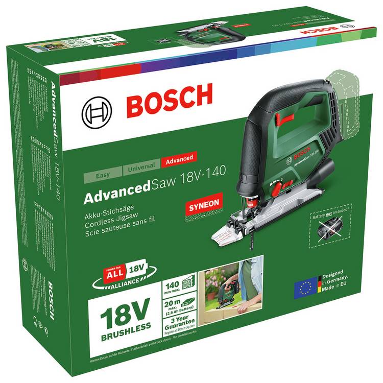 Bosch AdvancedSaw 18V-140 cordless jigsaw - British product
