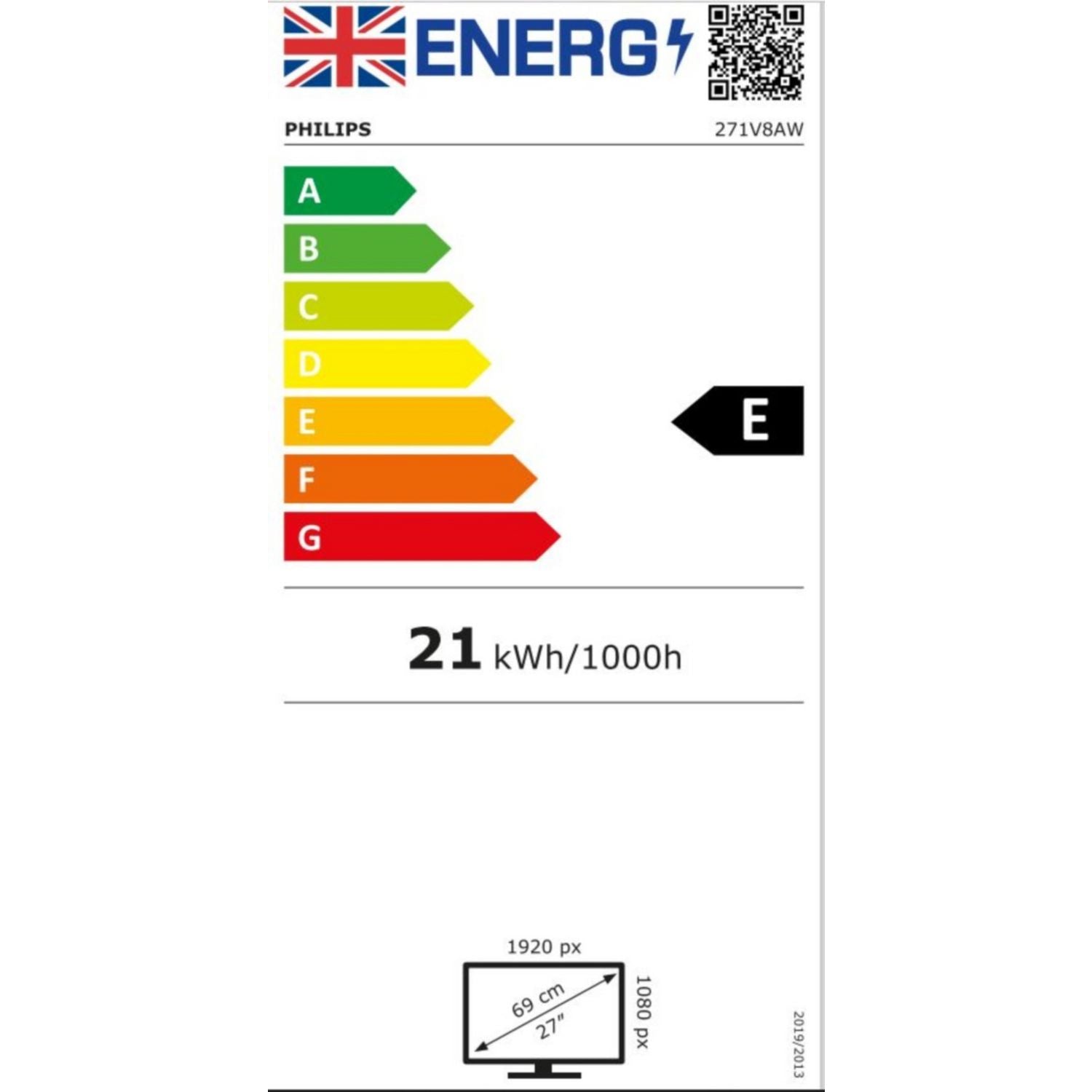 Philips 271V8AW 27-inch IPS FHD monitor (British brand)