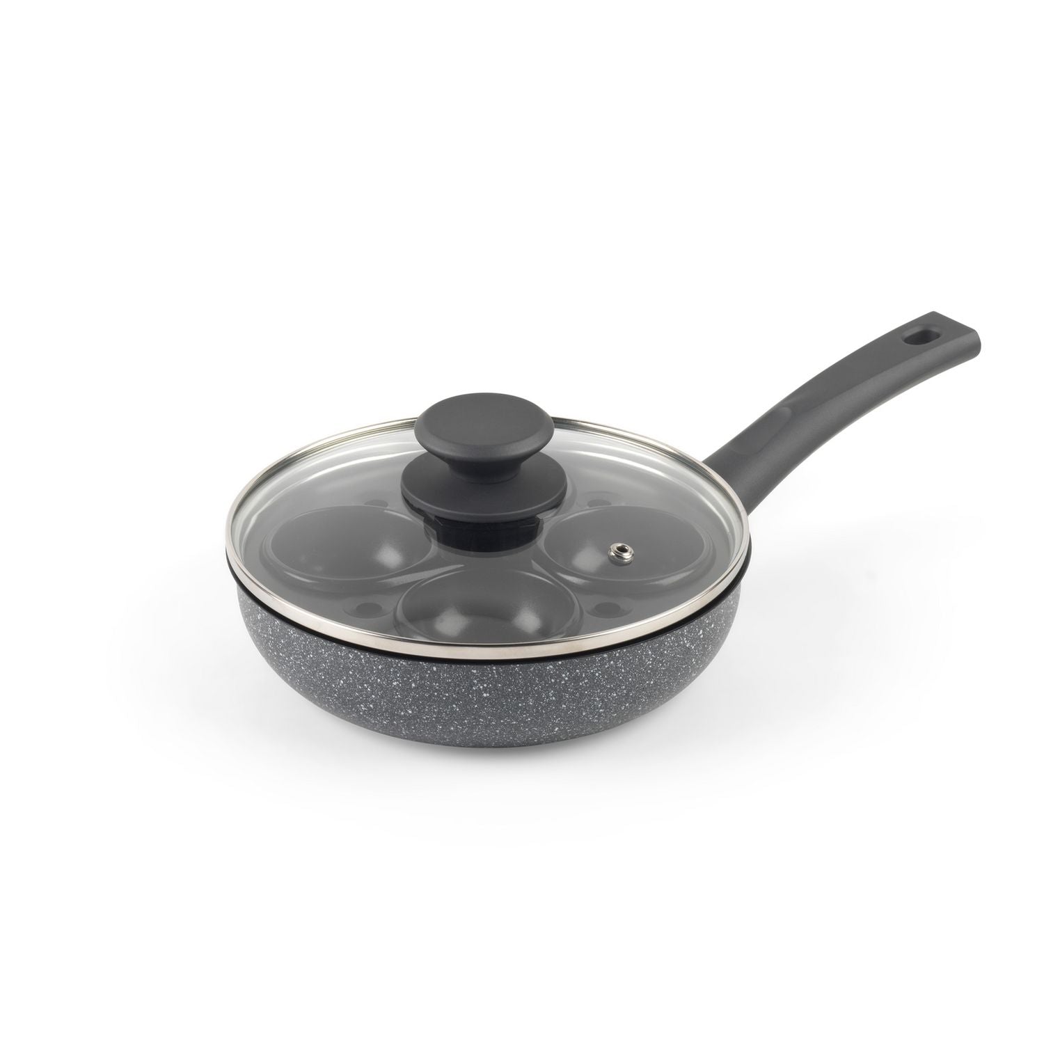 Salter Marblestone non-stick egg pan with lid 20cm, UK version