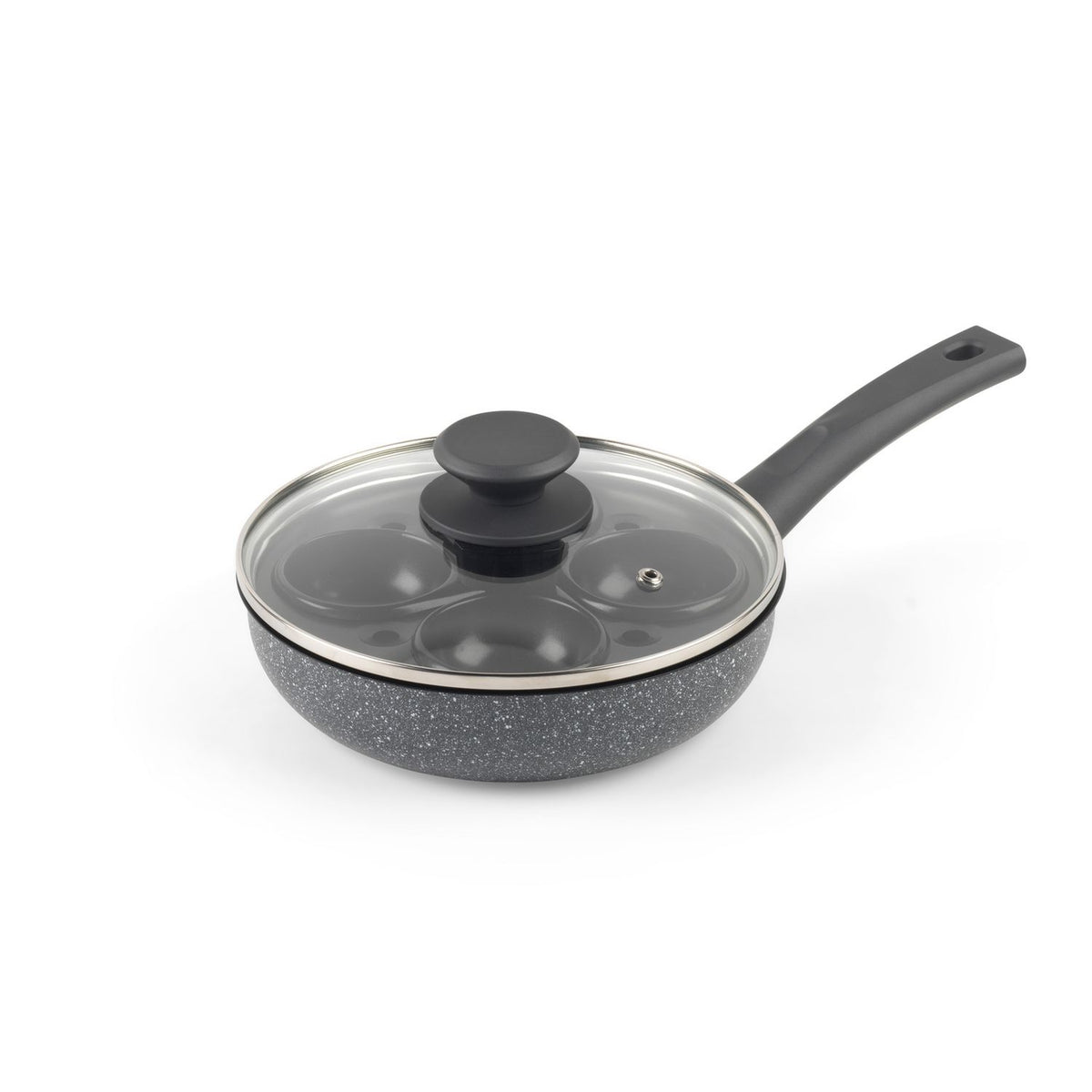 Salter Marblestone non-stick egg pan with lid 20cm, UK version