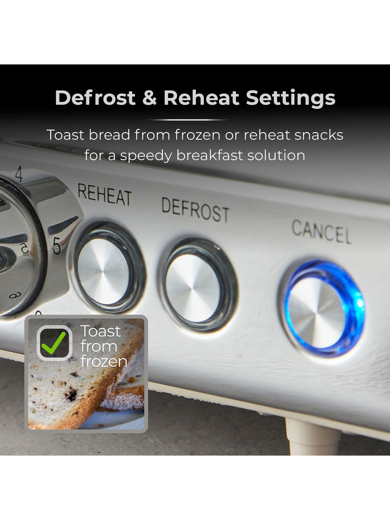 Tower Cream Cavaletto 4-slice toaster - British product