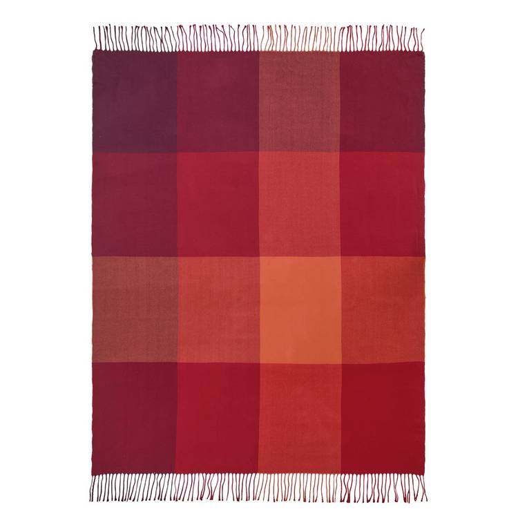 Home herringbone throw red 125x150cm (British brand)