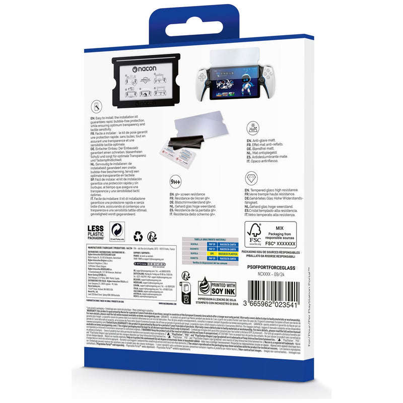 Nacon tempered glass screen protector for PlayStation Portal (British brand)