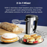 Tower 300W hand mixer stainless steel attachments (British brand)