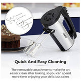 Tower 300W hand mixer stainless steel attachments (British brand)