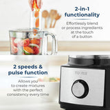 Tower T18008BLK food processor 2L bowl (British brand)
