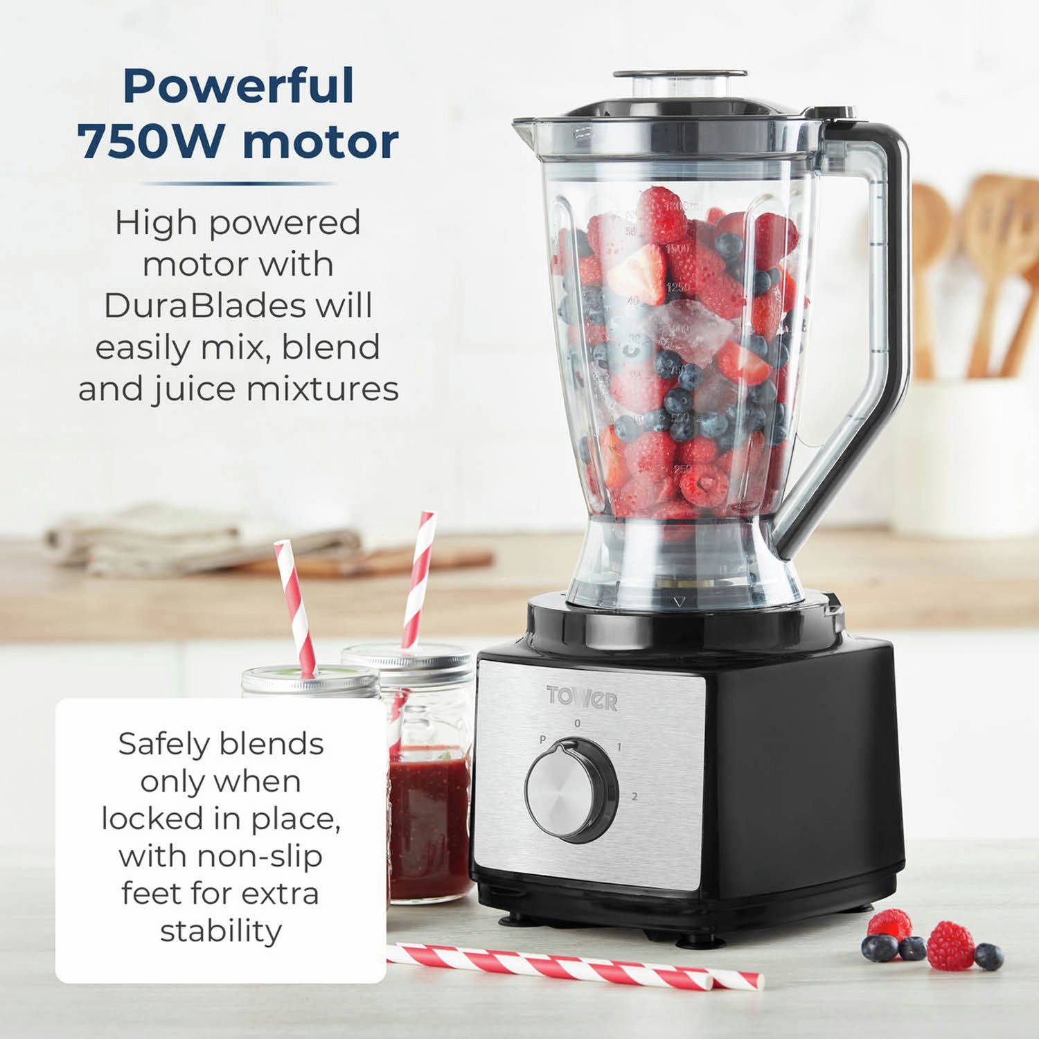 Tower T18008BLK food processor 2L bowl (British brand)