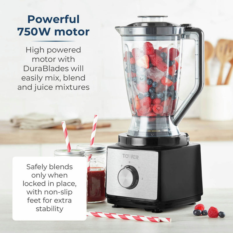 Tower T18008BLK food processor 2L bowl (British brand)