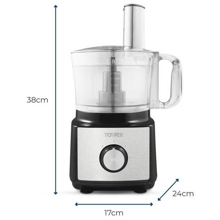 Tower T18008BLK food processor 2L bowl (British brand)