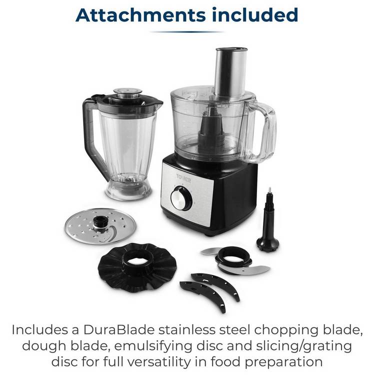 Tower T18008BLK food processor 2L bowl (British brand)