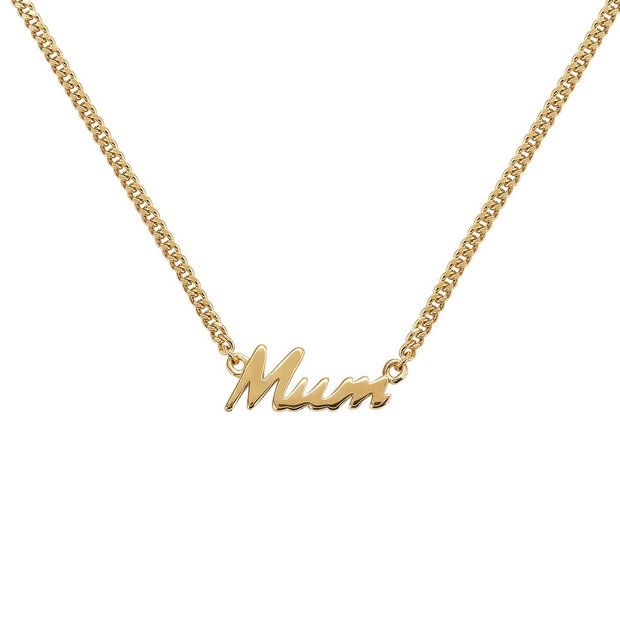 Moon & Back gold plated Mum pendant necklace British brand