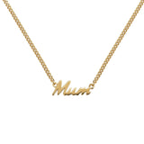 Moon & Back gold plated Mum pendant necklace British brand
